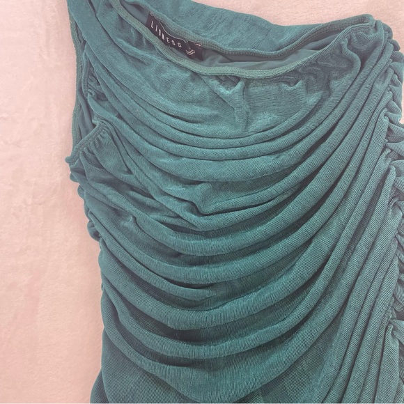 Princess Polly Lioness The Goddess Mini Dress Forest Green - Picture 9 of 9